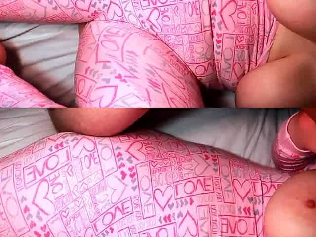 Pink pajamas. Large breasts. Big butt and my wife. Perfect!