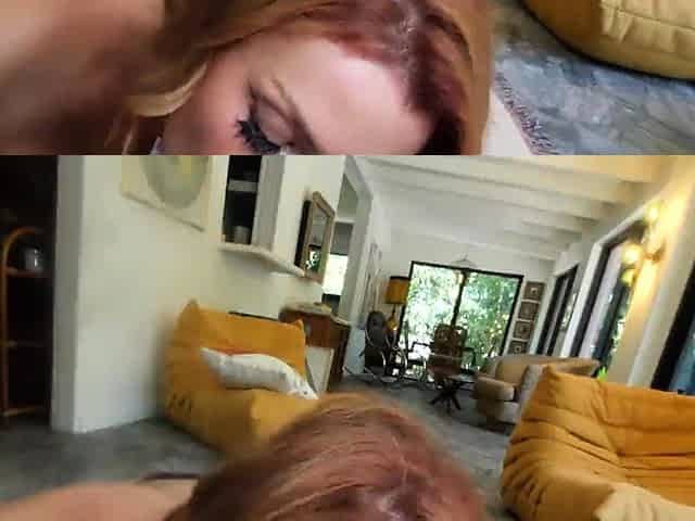 Busty Redhead Slut Fucks Dildo Hardcore