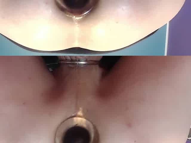 Amber Mei Neil - Sissy Cd Large Glass Booty Plug Insertion Stretching & Cum
