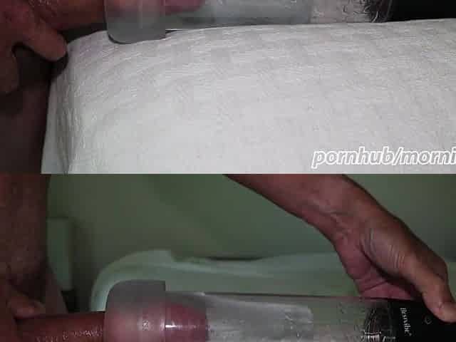 My BestVibe jock pump sucks the cum without my dick Very intensive hunk solo cumming