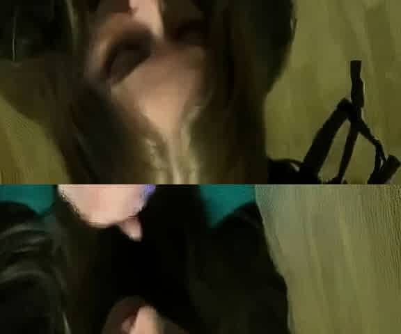 Cute coed interracial blowjob for her BBC