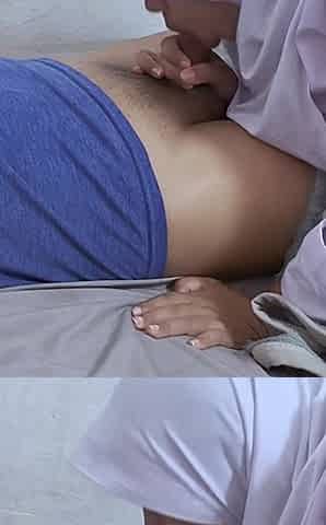 [dc] Asian Hijab Girl Shocked to See a Morning Wood From Her Step Stepbrother - Minokiiko