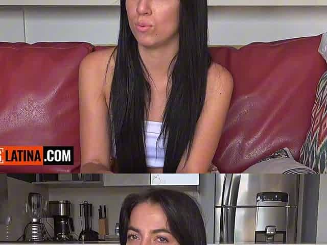Tiny Colombian amateurs model on casting