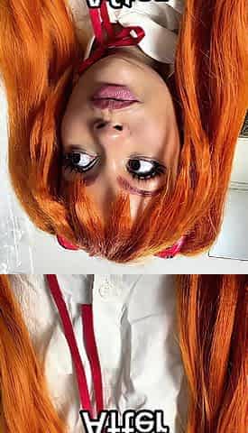 Asuka Cosplay Fart & Burp Compilation Plugsuit and School Uniform Overweight Black