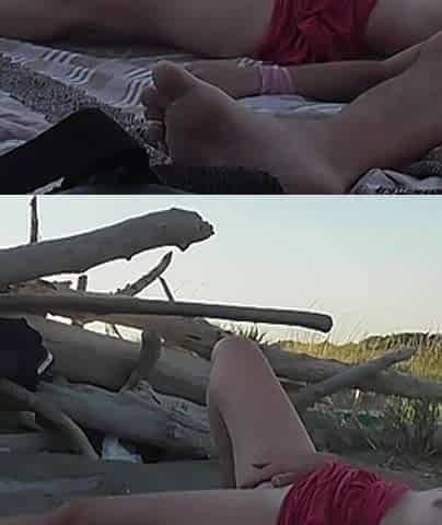 French Teacher Masturbates Student Bull on Public Nudist Beach Caught by Voyeur Jerking Huge Cock