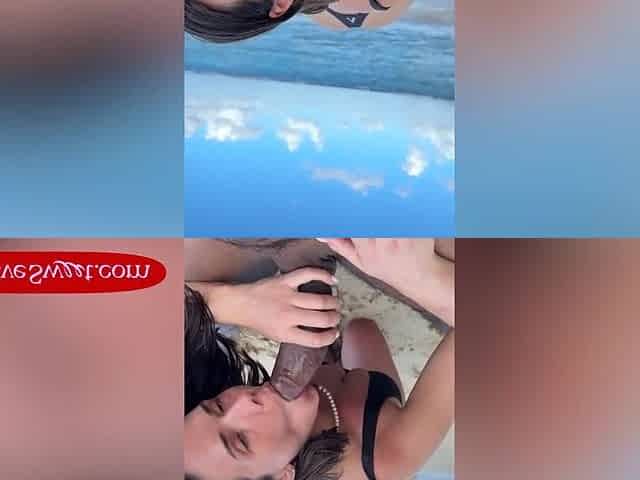 Giant Titties Eve Enchanting Bounces On Massive Schlong Troy Fransisco In Outdoor Beach Screw Sesh