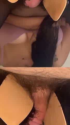 Footjob POV with Fur Shoes