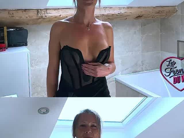 Milena, a sultry milf, enjoys two cocks