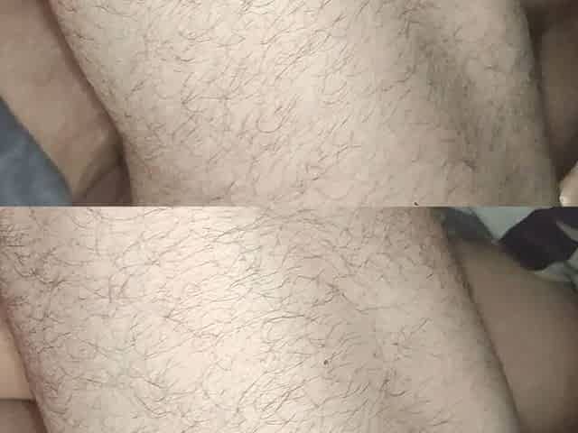 Side-lying Hairy Pussy & Ass - Quick Backside Fuck