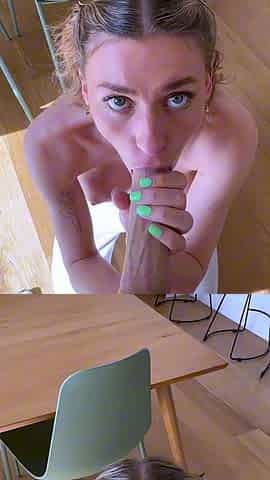 Blonde teen Kiara Knight hot POV blowjob and fucking on cam