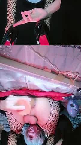 Moira Zweit unfathomable anal training with giant dildos and anal fisting
