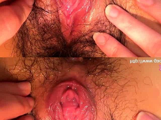 Hairy japanese teen enjoys sex toys and cock