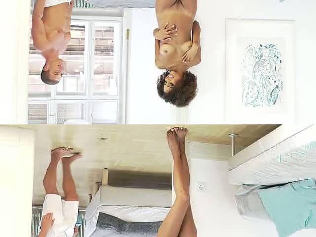 Sexually compulsive ebony babe Luna Corazon is rimming white anal hole