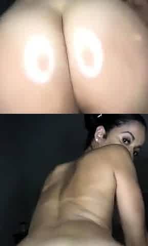 Big ass babe teasing while hubbys jerks
