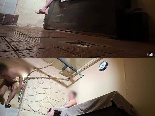 Undressed Sauna Enjoyment With My Ally Hawt redhead gal with her constricted anal vs my large 9inch shlong
