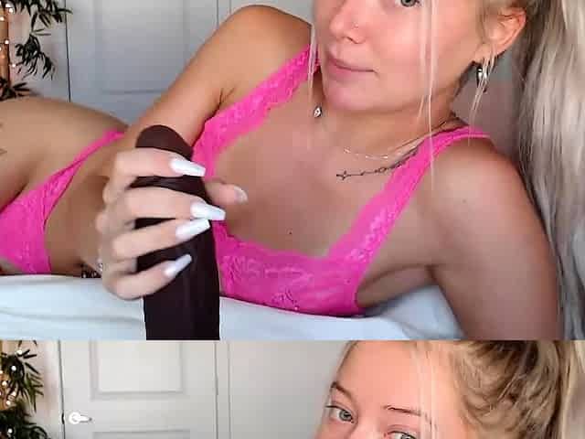 Amateur blonde teen girlfriend toyed and facialized