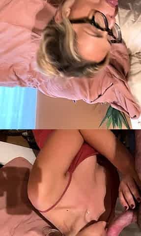 Sexy amateur blonde blowjob amp cumshot HD