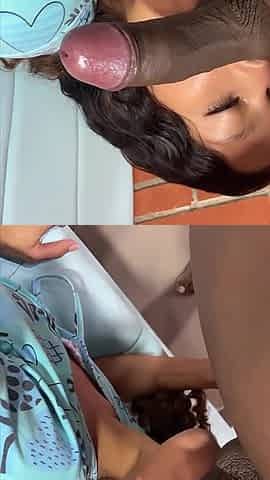 Petite Girl Fucks a Black Cock and Gets Covered in Cum