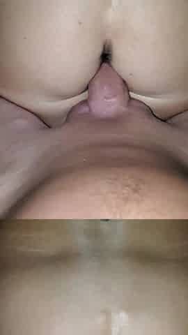 Morning Cum Discharged on Sexy Booty