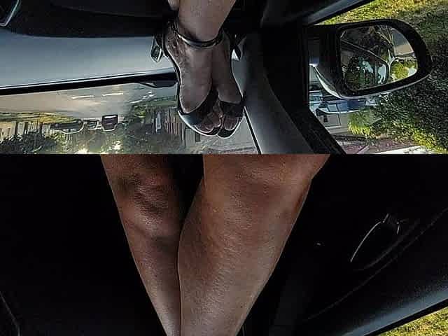 Stepmom Is Very Horny in the Morning and Teases Her Stepson in the Car in Public