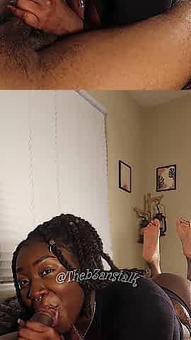 Breasty Black w/ Hawt Soles Gives me a Footjob (X: Theb3anstalk)