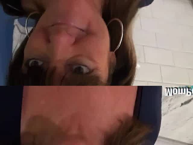 big beautiful woman mother I'd like to fuck gives oral job (behind the scenes)