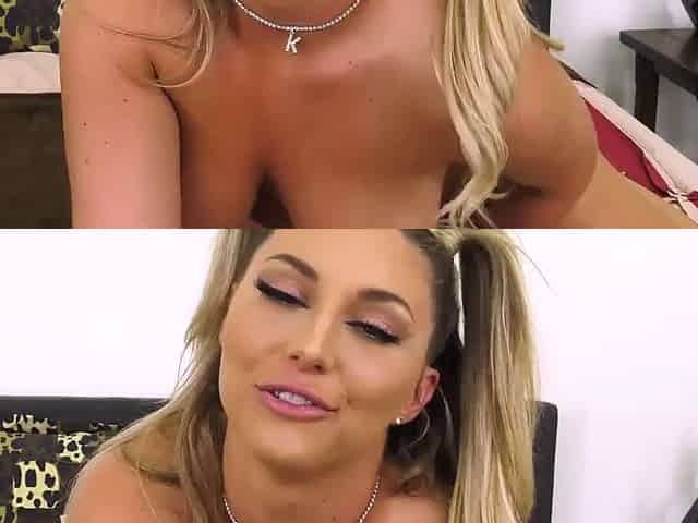 Big Tit Milf Kayley Gunner Masturbates Before A Footjob and