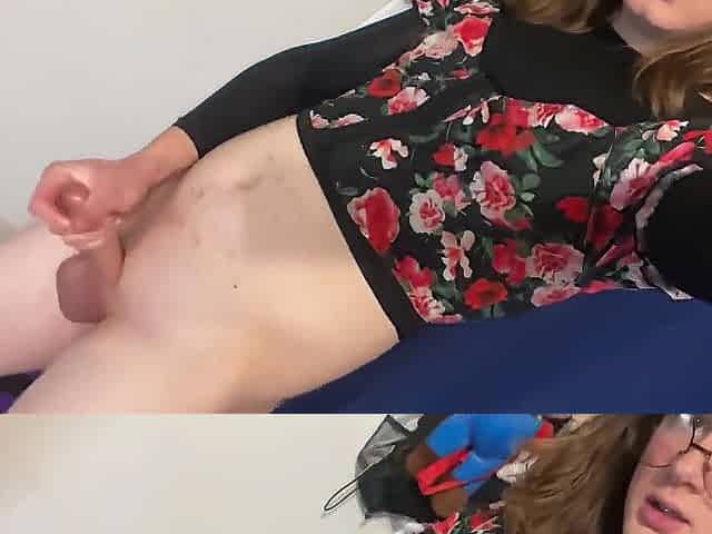Femboy Nerd Sucks and Bangs Large Dong Toy