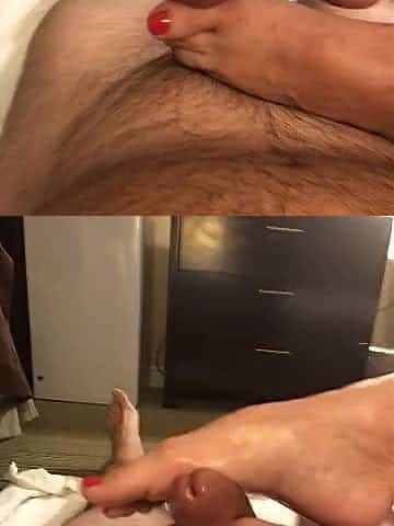 Footjob from my Cougar