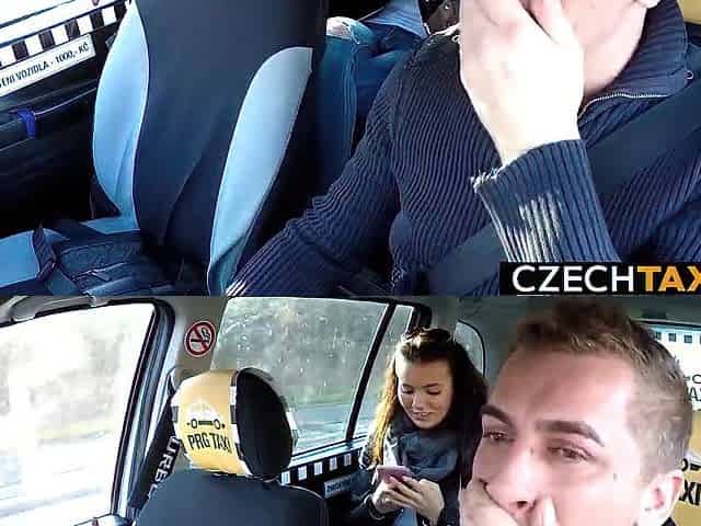 Glamorous Breasty Model Squirts in Taxi Car