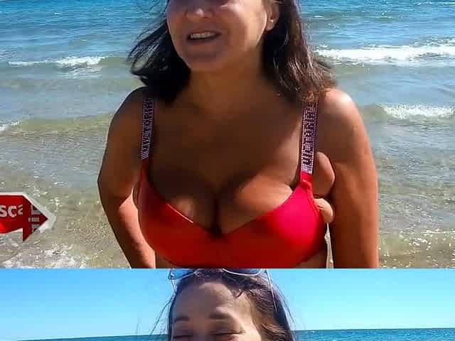 Sexy MILF's Orgasmic Shower After Beach Blowjob