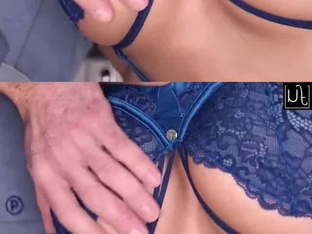 Massive Tits Blonde Serves Pasta And Pussy For Supper With Nathaly Cherie