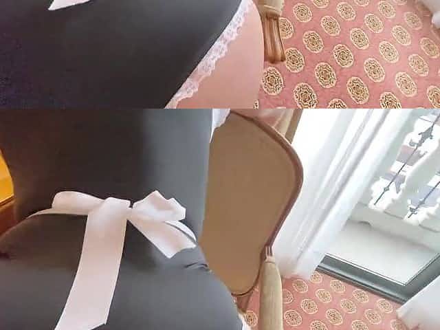 Anal surprise for breasty maid