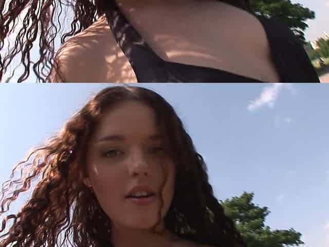 Busty Brunette with Curly Hair Gets Her Ass Smashed