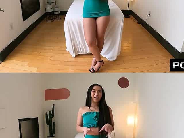 POVD Oriental Cum Whore Oils Up And Rubs Down Large Shaft - Kimmy Kimm