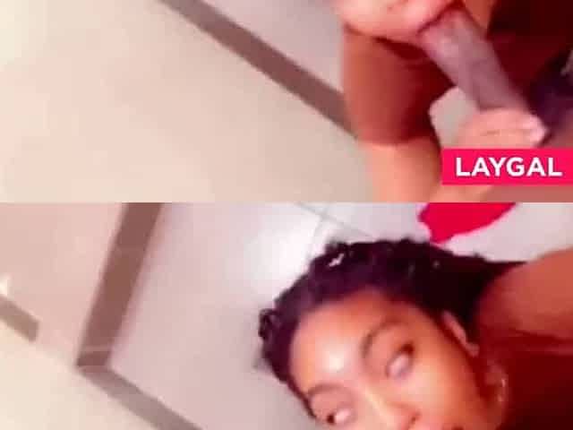 Truck Stop Blowjob - She Takes My Big Cock in the Bathroom