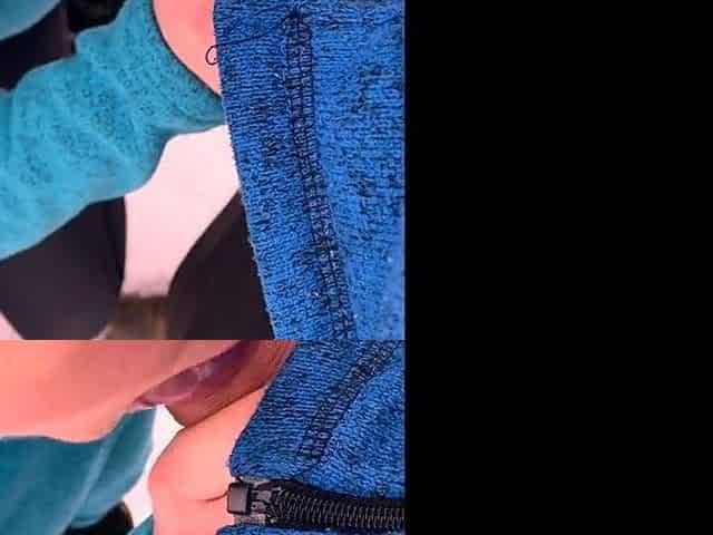 Public Blowjob on a Walking Trail with a Busty Amateur Teen