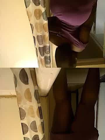 Chocolate big beautiful woman teasing in short suit