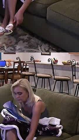 Reading and Resting Her Sexy Feet