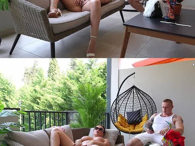 Shameless Step-mom: Naked, Tanned, and Throatfucked by Her Horny Stepson!