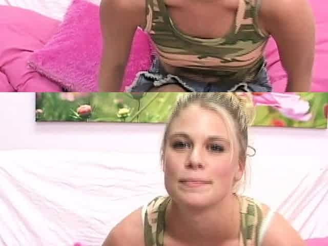Horny solo blonde humping