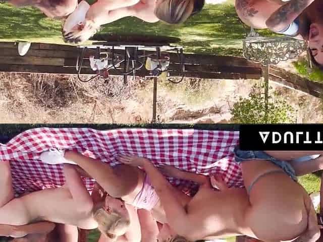 ADULT TIME - NASTY LESBO FUCKFEST IN PUBLIC PARK! Charlotte Sins, Aaliyah Love, Candice Dare & GREATER QUANTITY!
