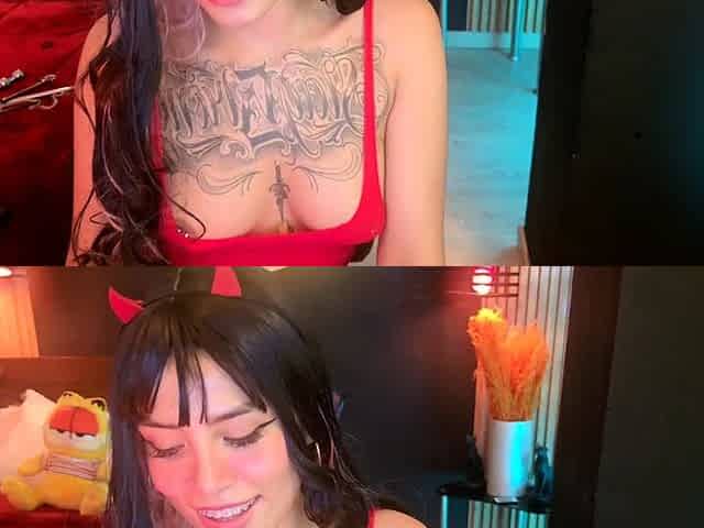 Sexy webcam brunette with big boobs