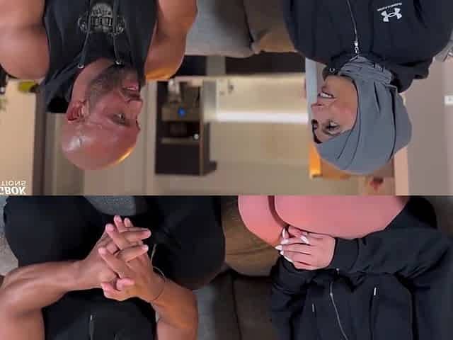 Hijabi Aaliyah fucks her new personal trainer - Big tits