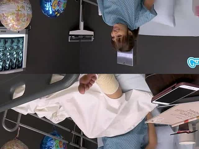 Lewd Large Boobs mother I'd like to fuck Masturbates On Hospital Couch - Gives Stranger Tugjob Cum On Melons