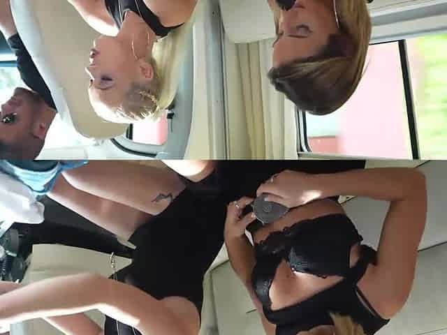 nos femmes se baisent au gode ceinture dans le camping car