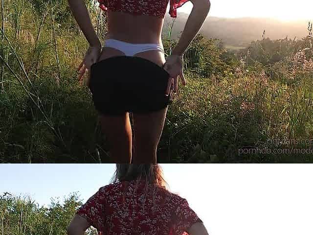 This babe Wanted a Wild Screw in Nature and Squirted All Over Me!