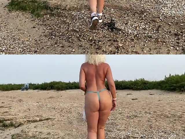 Playing with My Pussy and Completely Naked on the Beach