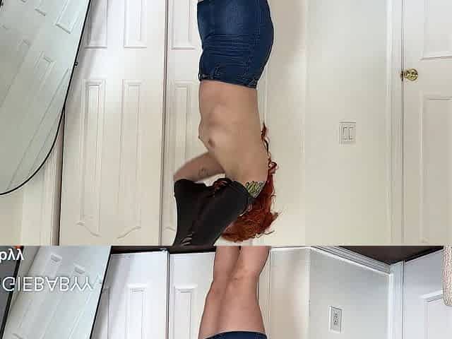 voyeur panty and hose fetish squats arsehole butt redhead veggiebabyy