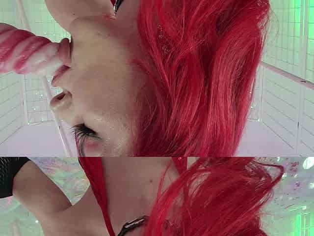 Hot redhead foxy babe Rosalyn deep pleasure